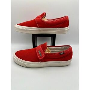 Vans x Fear of God Slip-On 47 V DX Men 10 Red Suede Canvas Strap VN0A3J9FPQR